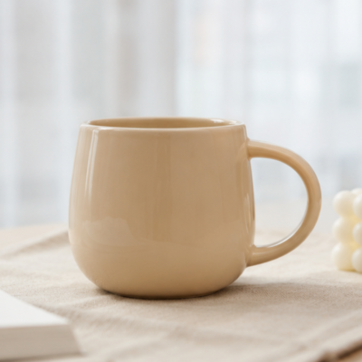 Smooth, Rounded-Rim Mug | 360ml | Milk Tea Beige